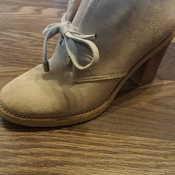 Womens Suede Coach Nikol lace up booties - Picture 3 of 4